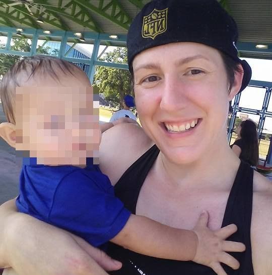 28-year-old Elizabeth Barhonovich with 10-month-old Kash (Facebook)