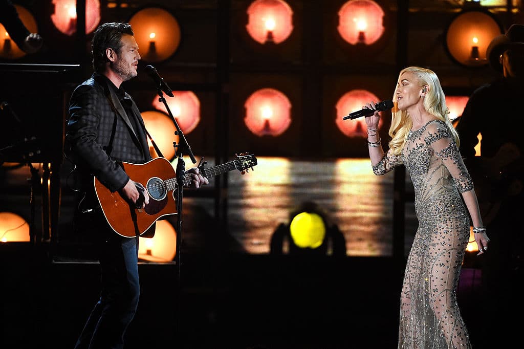 Blake and Gwen had met two years prior to when they started dating on the show 'The Voice' when Gwen appeared on season seven. (Source: Getty Images)