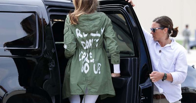 Melania Trump wears 'I really don't care' jacket while boarding a plane to visit migrant children