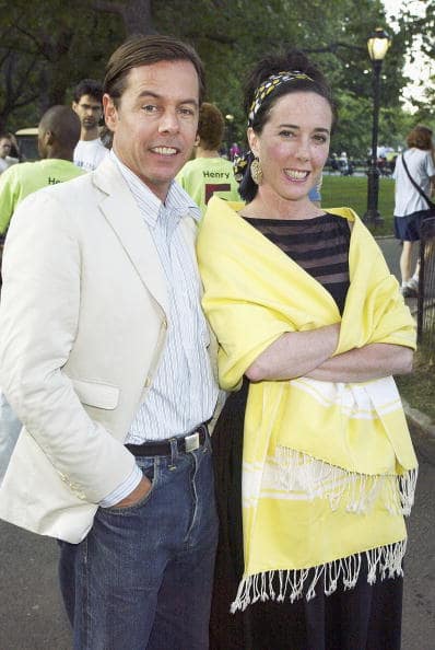 Andy and Kate Spade during a party to celebrate the opening night of 'Henry V' in Central Park, New York City (Photo by Scott Gries/Getty Images)