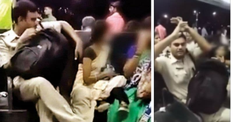Outrage after passenger records footage of a railway police constable groping a woman at a train station