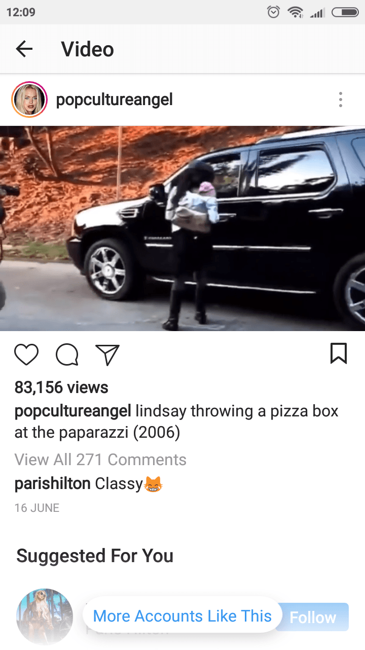 Paris left a comment on the video (Instagram)