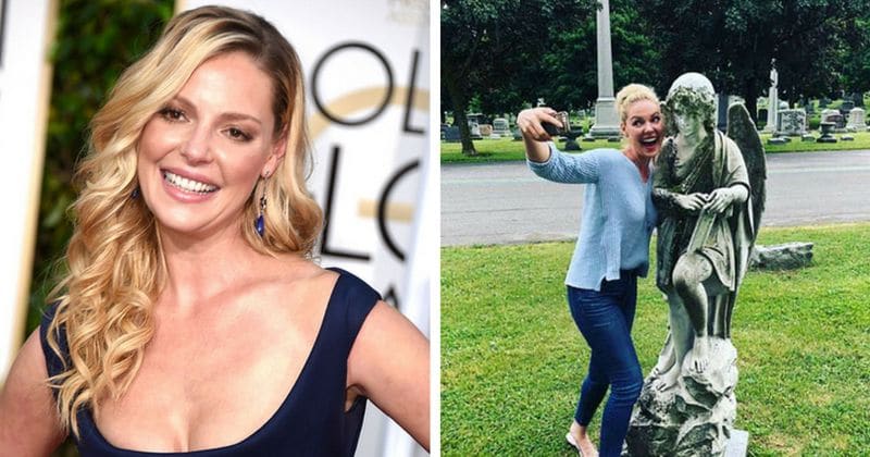 Katherine Heigl forced to apologize after being slammed for sick cemetery selfies in NY
