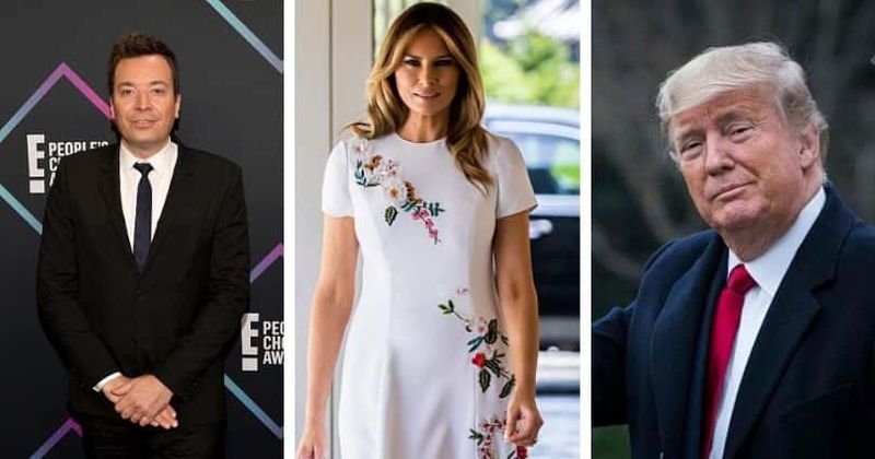 Jimmy Fallon appeals to the First Lady while serving subtle burns to Trump over "be a man Jimmy" remark