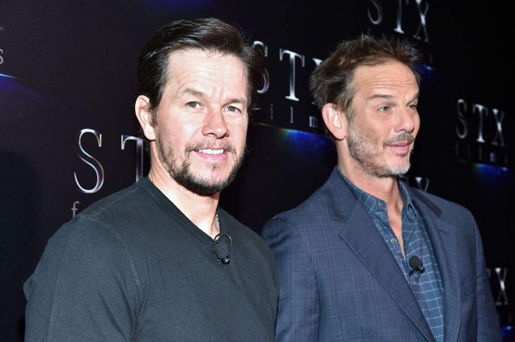 Mark Wahlberg (L) and director Peter Berg at CinemaCon 2017 The State of the Industry: Past, Present and Future and STXfilms Presentation at The Colosseum at Caesars Palace during CinemaCon, the official convention of the National Association of Theatre Owners, on March 28, 2017 in Las Vegas, Nevada. (Photo by Alberto E. Rodriguez/Getty Images for CinemaCon)