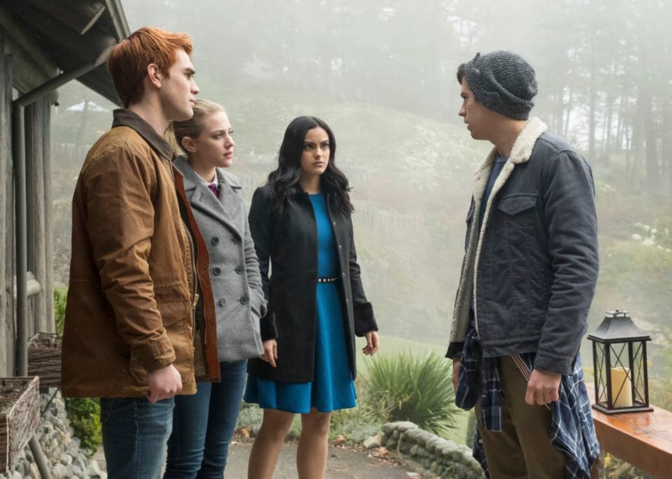 Jughead, Betty, Veronica and Archies head to the Lodges’ lake house for a weekend in Season 2 of Riverdale (Facebook)