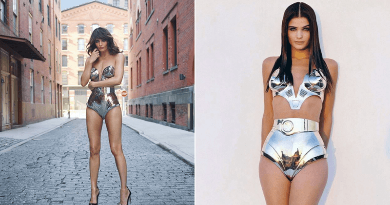 27 years after she wowed the world in a metal bikini, supermodel Helena Christensen sizzles in it again