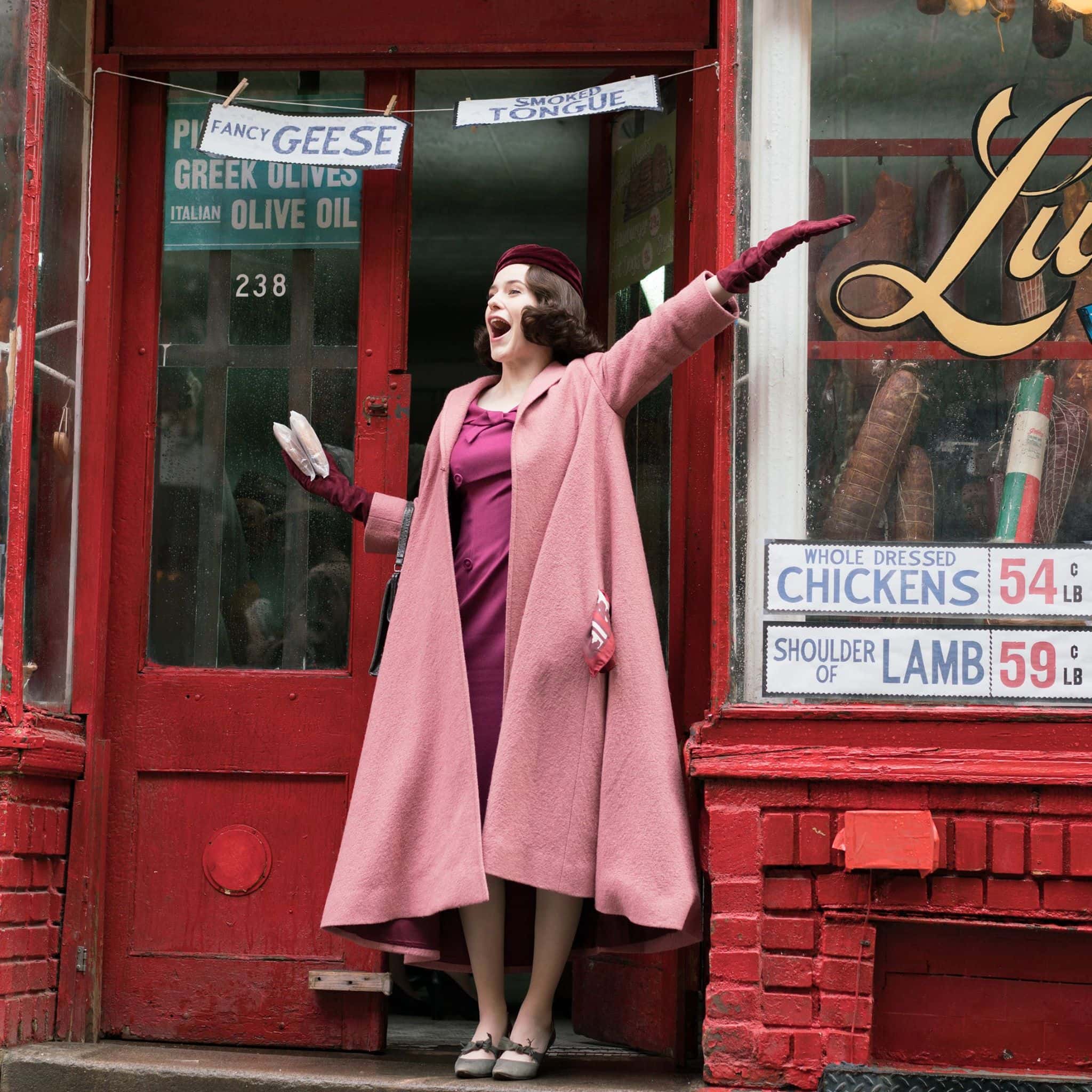 Mrs. Maisel's world is set in 1958 New York, with her perfect marriage that suddenly comes crumpling down (Amazon)