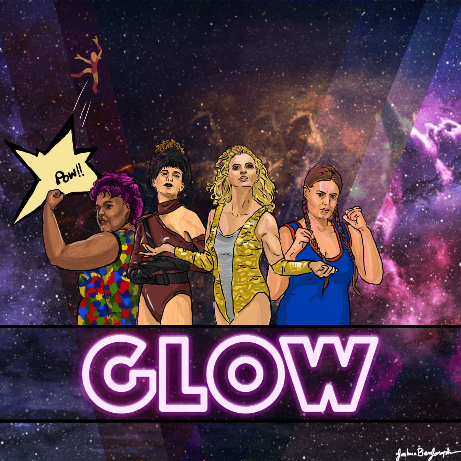 Artwork on Netflix's 'Glow' by Joshua Ben Joseph