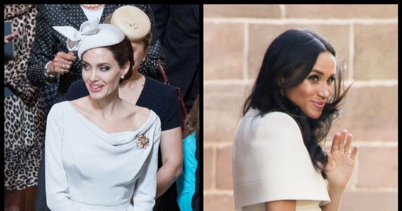 Angelina Jolie channels her inner Meghan Markle in her new Ralph & Russo dress