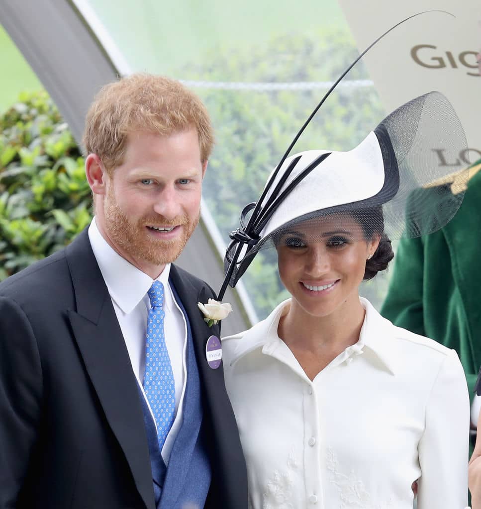 Meghan, Duchess of Sussex and Prince Harry, Duke of Sussex attend the prize ceremony of Royal Ascot Day 1 at Ascot Racecourse on June 19, 2018 in Ascot, United Kingdom. (Photo by Chris Jackson/Getty Images)