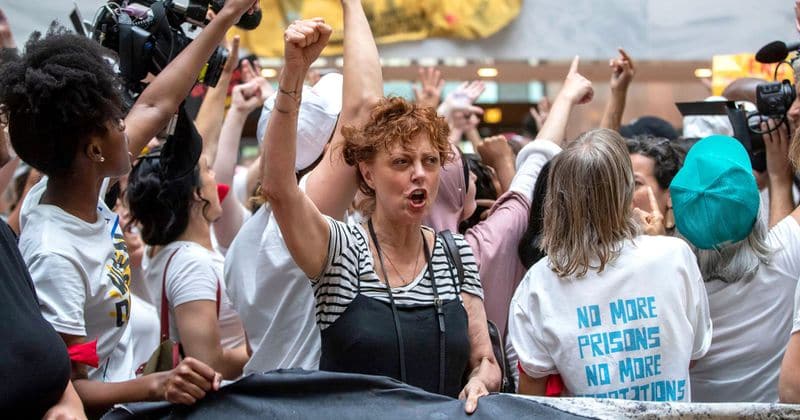 Susan Sarandon among 630 women arrested while protesting Trump's immigration policy