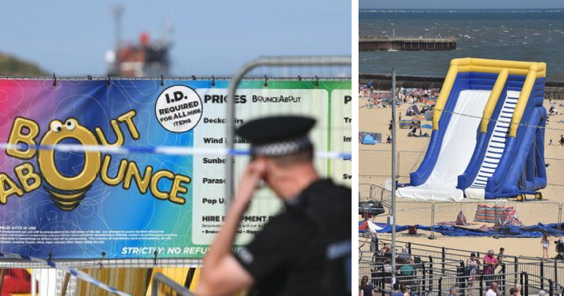Child dies after being catapulted 20 feet in the air as bouncy castle explodes due to heatwave