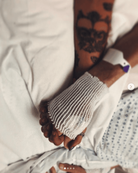 Paris Jackson holding Joe Jackson's hand (Source: parisjackson, Instagram)