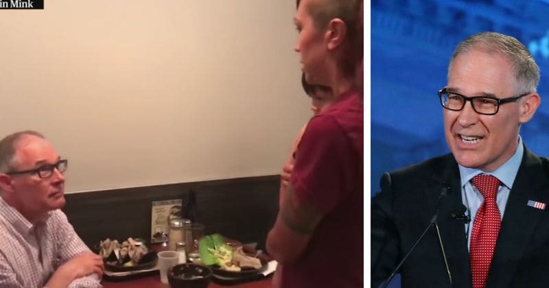 EPA's Scott Pruitt confronted in a restaurant by a mother who urged him to resign before "his scandals pushed him out"
