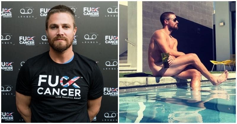 Arrow star Stephen Amell has us all aquiver as he strips for poolside snap