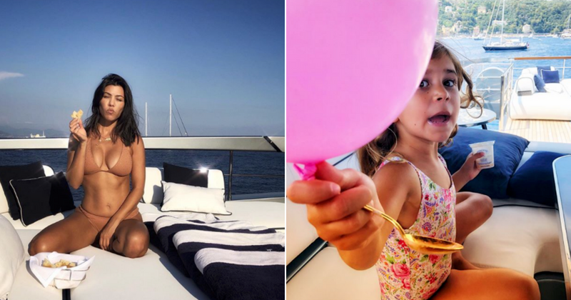 Kourtney Kardashian shows off curves in thong bikini as she celebrates daughter's birthday