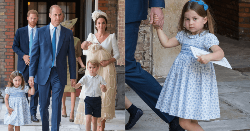 Princess Charlotte steals show at Prince Louis's christening, tells paparazzi they are not invited
