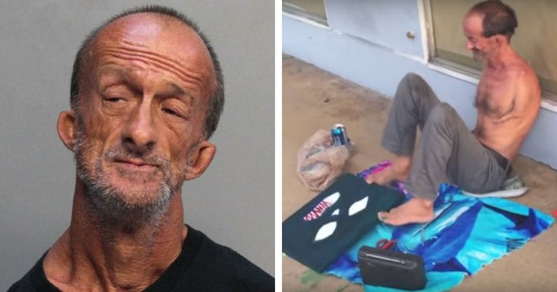 Homeless street artist who has no arms arrested for stabbing passerby with pair of scissors