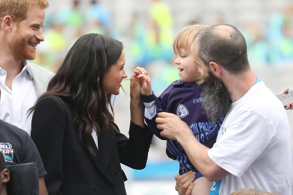 Meghan and Harry shared adorable candid moments with the children (Photo by Chris Jackson - Pool/Getty Images)