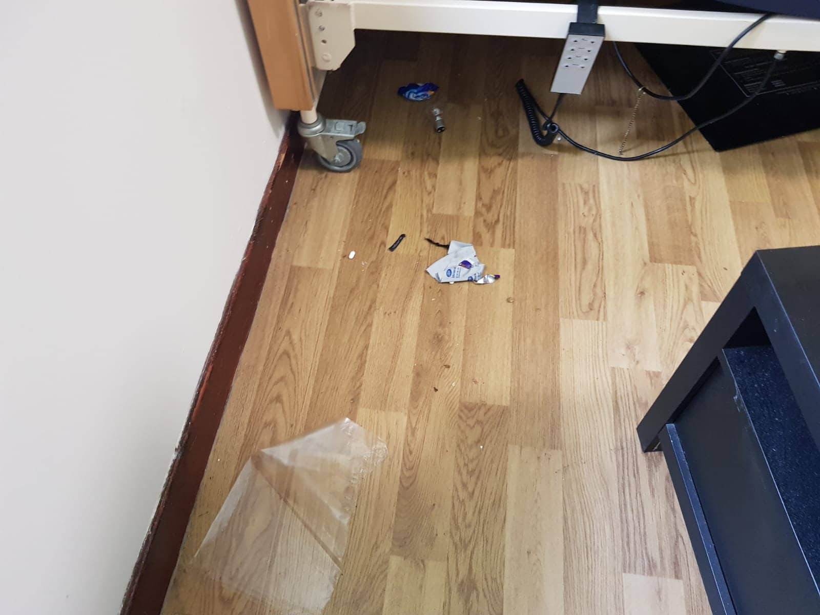 The family snapped pictures of the messy care home (SWNS)