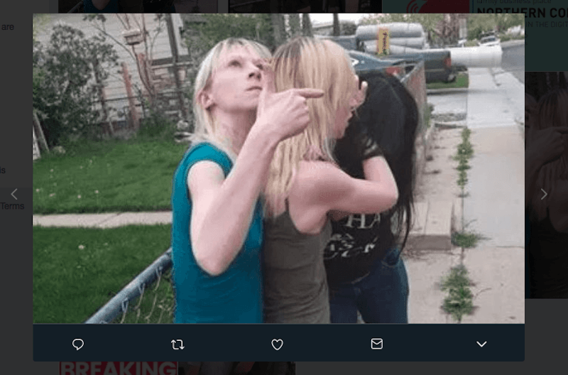 One of the twins can be seen pulling the hair of the Latina woman. (Twitter/Screenshot)