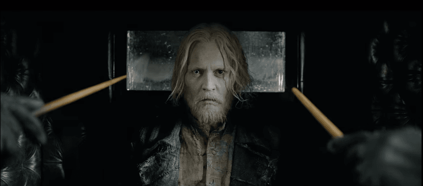 Johnny Depp as Gellert Grindelwald. Source: YouTube