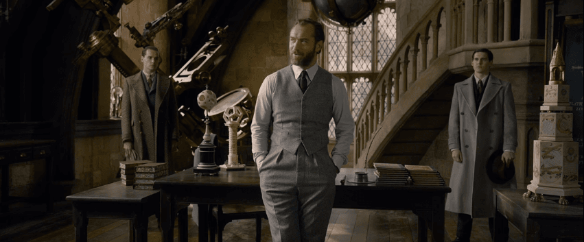 Jude Law as a young Dumbledore. Source: YouTube