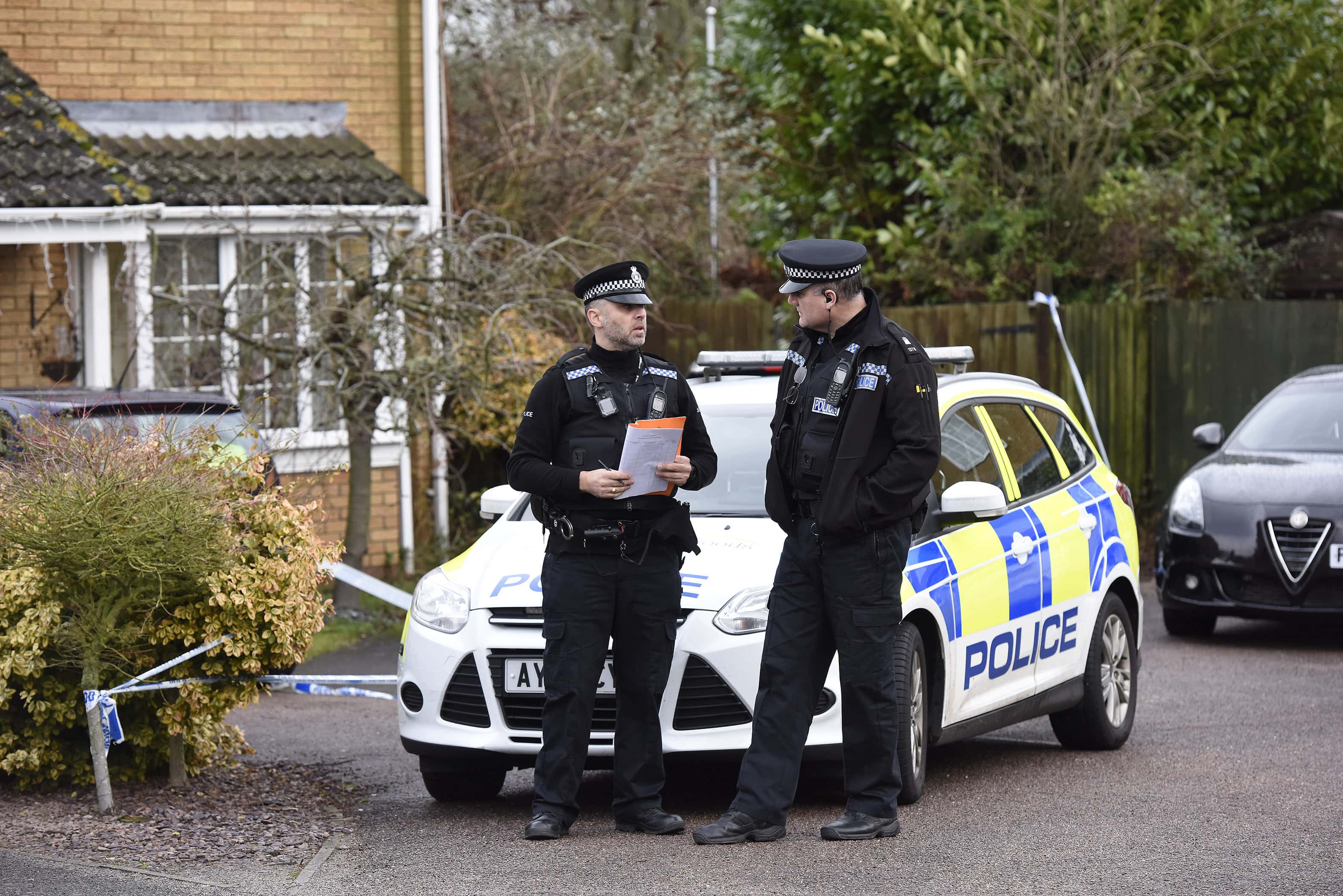 The scene at the Brickfields, Stowmarket, in December 2017 where Anne Searle was found (Image: SWNS)