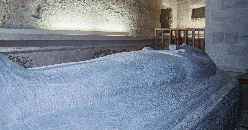 Thousands sign petition to drink foul-smelling red liquid found inside 2000-year-old Egyptian sarcophagus claiming it's "elixir of life"