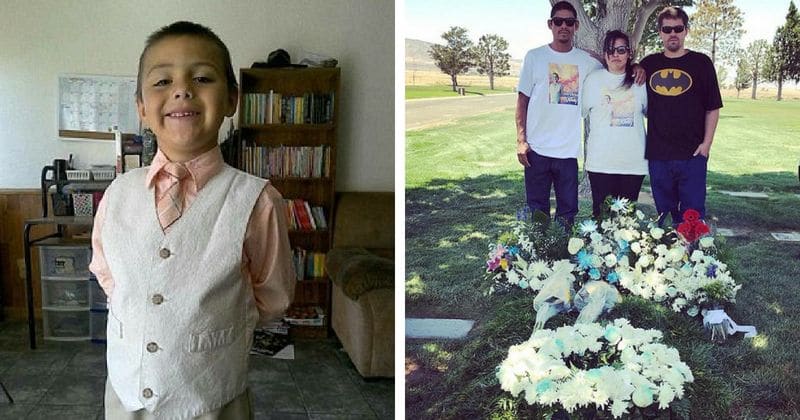 Relatives of 10-year-old boy 'beaten to death' by mother for "liking boys" pay him tribute by wearing superhero shirts to his funeral