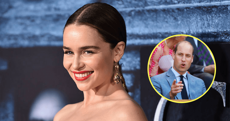 'Game of Thrones' star Emilia Clarke has an embarrassing moment when meeting Prince William