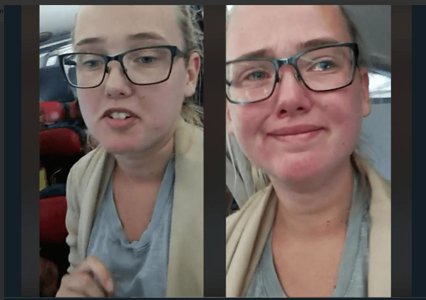 Errson can be seen live-streaming the events in the plane. (Facebook screenshot)