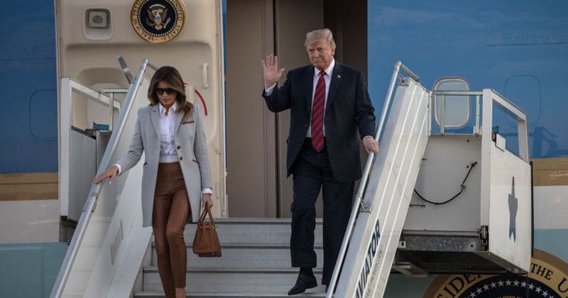 President Trump 'raged at his staff' for tuning Melania's TV to CNN aboard Air Force One