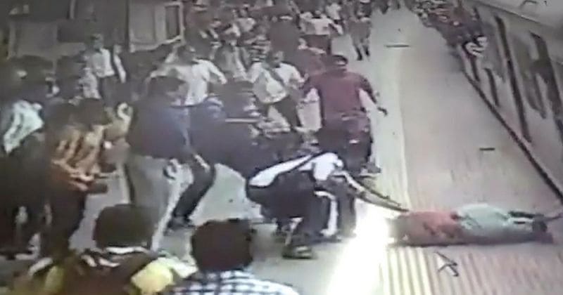 Watch: Woman saved by commuters after her dress gets stuck in train door