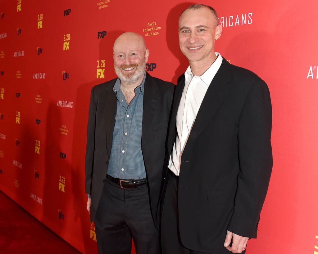 Joe Weisberg and Joel Fields attend 'The Americans' Season 6 Premiere at Alice Tully Hall, Lincoln Center on March 16, 2018 in New York City. (Photo by Nicholas Hunt/Getty Images)