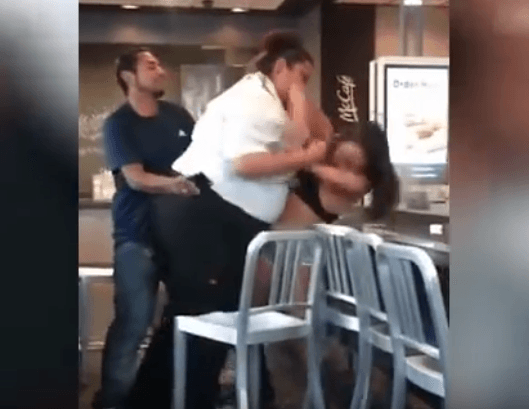 The fight that broke out has gone viral on social media (Source: YouTube)