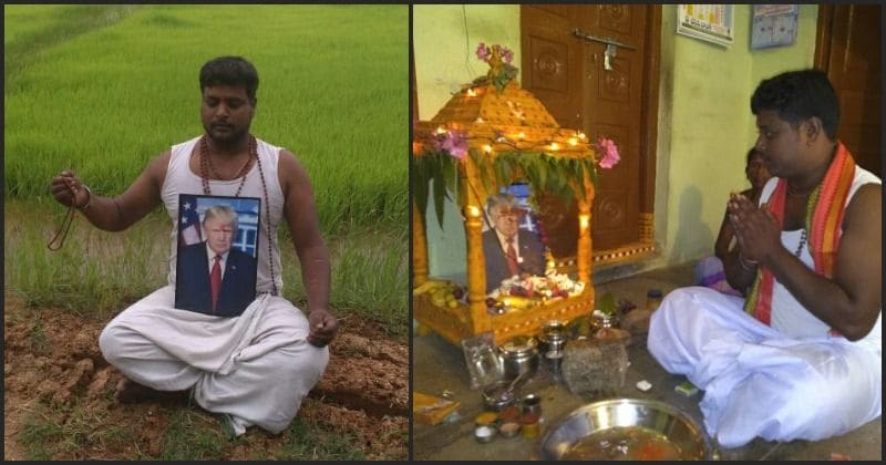 Shaken by a hate crime in Kansas City, Indian man starts worshipping Donald Trump as God!