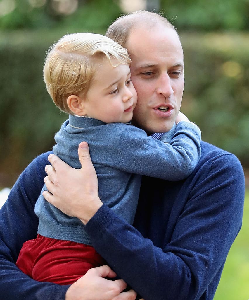 Prince George with his father, Prince William (Getty Images)