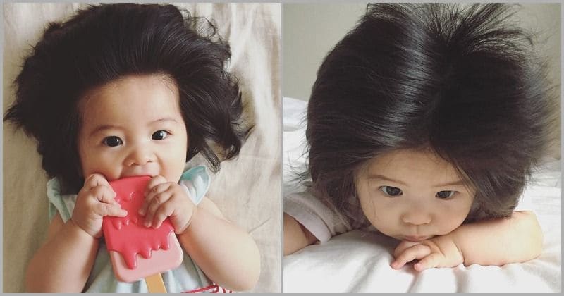 Seven-month-old Baby Chanco has bedazzled the internet all thanks to her luscious hair