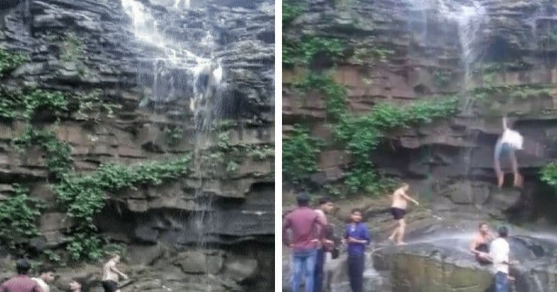 Man plummets 50ft down waterfall while attempting to take a selfie