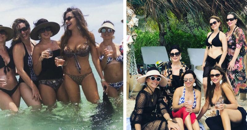 Sofia Vergara stuns in sexy bikini while on a vacation in the Caribbean