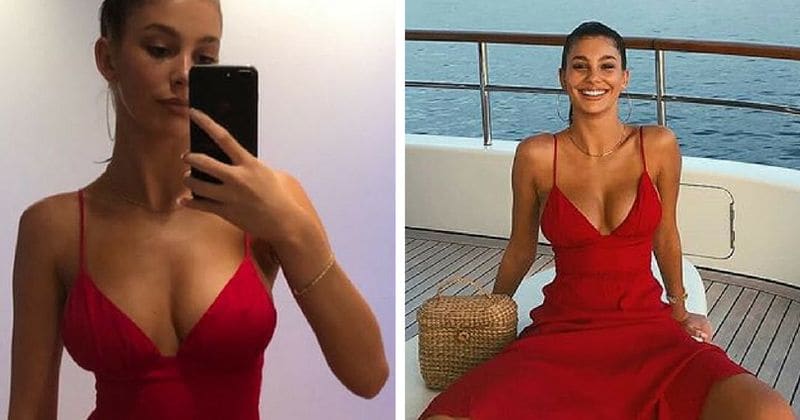Leonardo DiCaprio's rumoured beau Camila Morrone stuns in red dress on her Mediterranean vacation