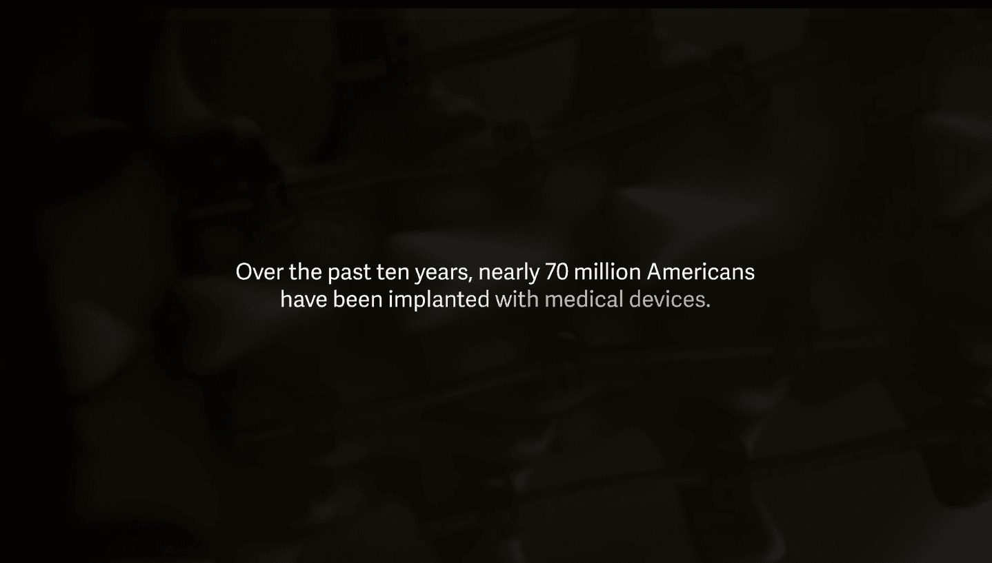 Screenshot taken from the documentary 'The Bleeding Edge.' (Netflix)