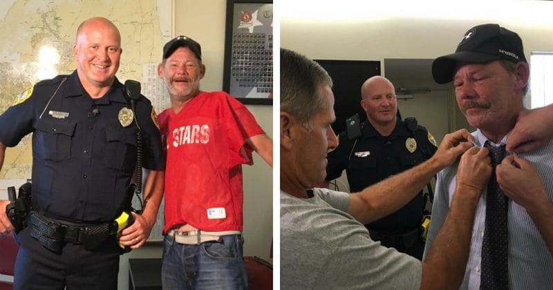 Homeless man lands work at McDonald's after a police officer helped him shave before the job interview