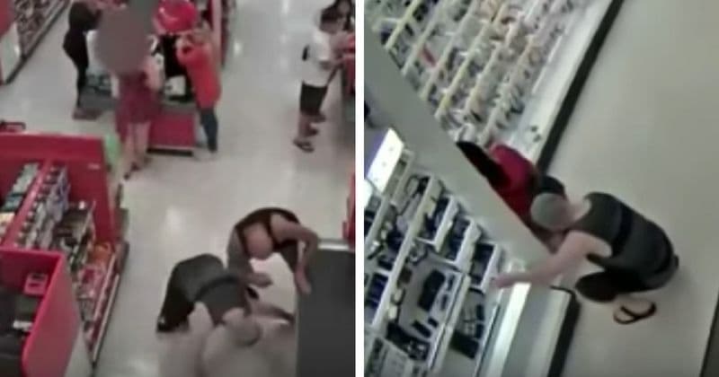 Father tackles 'upskirt' pervert after spotting him taking pictures of unsuspecting female shoppers