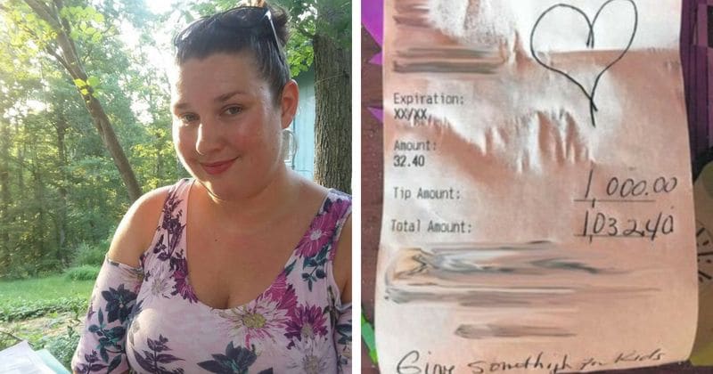 Struggling single-mom waitress who was tipped $1,000 on a $32 bill donates it to children's charity