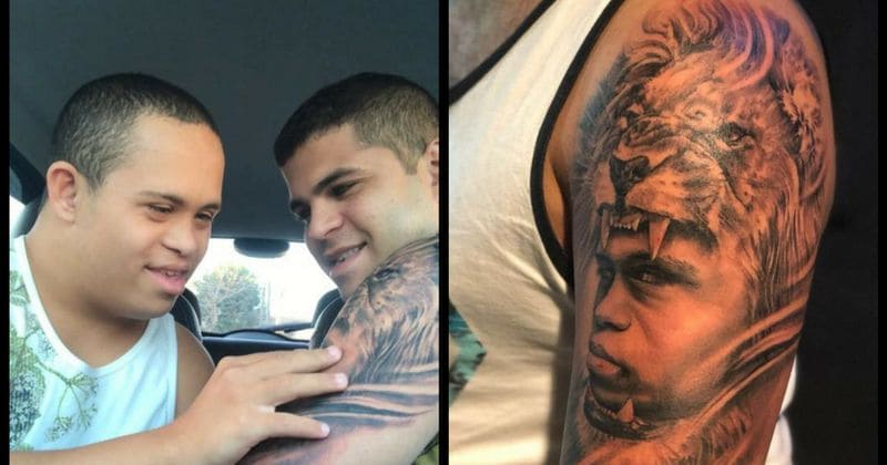 Inked with love: Elder brother gets arm tattooed with face of his brother who has Down Syndrome