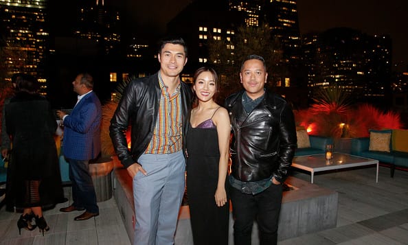 Henry Golding, Constance Wu, and Rembrandt Flores attend the Crazy Rich Asians Viewing Party Hosted By Steve Jang, Warner Bros. Pictures, and Friends on August 2, 2018 in San Francisco, California. (Photo by Kimberly White/Getty Images for Private Party )