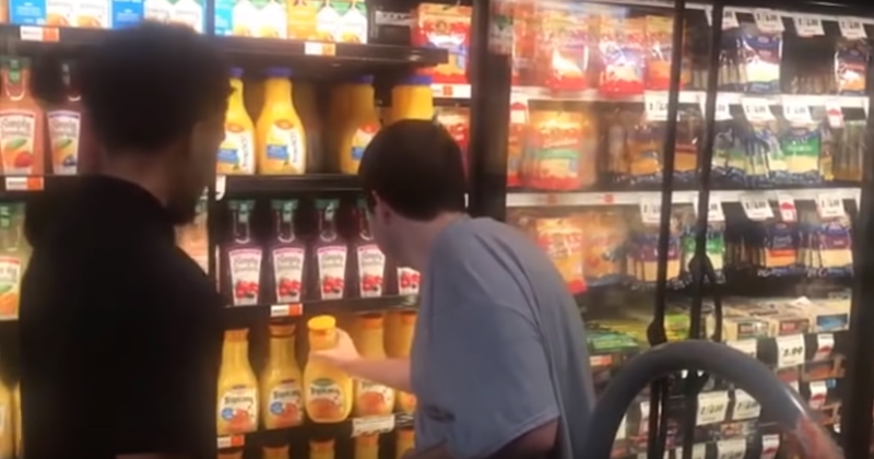 Heartwarming video of autistic teen helping grocery store worker stack shelves is viral for all the right reasons